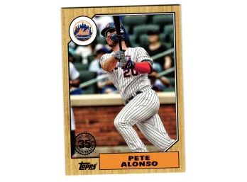 2022 Topps Pete Alonso 1987 Retro Insert Baseball Card New York Mets
