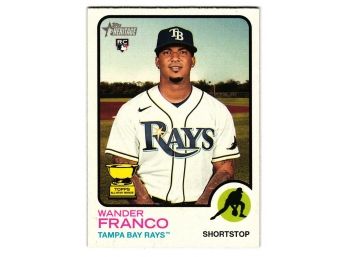 2022  Topps Heritage Wander Franco Rookie Baseball Card Tampa Bay Rays RC
