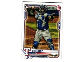 2021 Bowman Sam Huff Rookie Baseball Card Texas Rangers RC