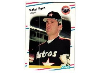 1988 Fleer Nolan Ryan Baseball Card Houston Astros