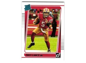 2021 Trey Lance Donruss Rated Rookie Football Card SF 49ers RC