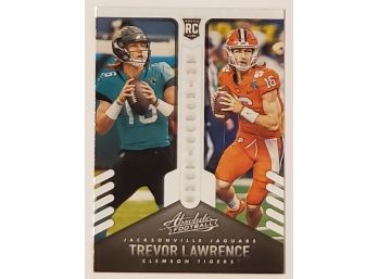 2021 Absolute Football Trevor Lawrence Rookie Introductions Insert Football Card Jacksonville Jags RC