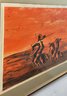 Stunning Warriors On Horseback Vintage Painting Signed And Dated Twice By Artist