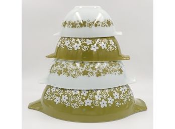 Vintage Set Of Pyrex Spring Blossom Cinderella Bowls