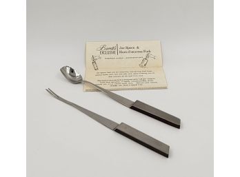 Vintage Barrett's Jar Spoon & Hors D'oeuvres Fork Set