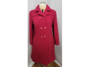 Beautiful Vintage Bromleigh Magenta/Fuscia Winter Tweed Coat