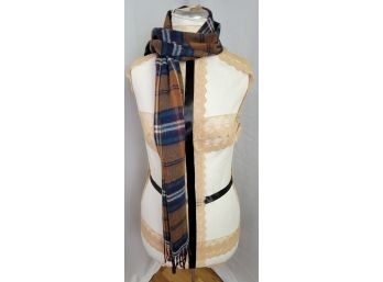 Vintage Plaid Scarf Made In Japan For Cashmaire