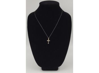 Vintage Sterling Silver Crucifix Necklace 20' Chain 1'x1/2' Pendant