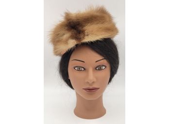 Vintage 1950/1960s MLLE. Arlette N.Y. Fur Pillbox Hat
