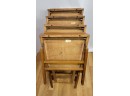 Set Of 4 Vintage Wood Folding Chairs Made By Frank & Son For Macy's