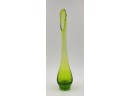 Vintage Viking Green Glass Stretch Vase