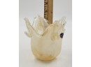 Murano Italian Hand Blown Stretched Swirl Glass Vase