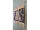 Beautiful Vintage Hand Woven Silk Rug Wall Hanging Of Owl Family
