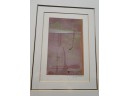 Vintage Signed By Artist Abstract Screen Print