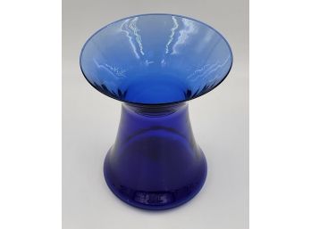 Vintage Cobalt Blue Glass Vase Made In Spain