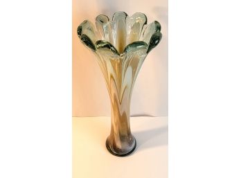 Vintage Tall Hand Blown Stretched Vase