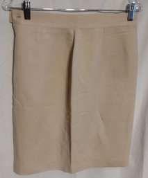 Cream Lined Skirt - Jingle Kenzo - Made In France - Size EUR 42, Length 21.5'