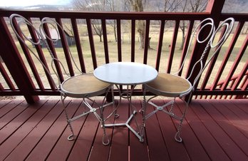 Mid Century Patio Set - Ice Cream Table And Chairs