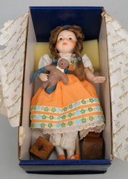 Vintage Doll - New In Box - Children Of Mother Goose By Knowles China 13' H, 6.5' W, 4' D - All Porcelain Body