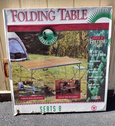 Folding Table Seats 8 NIB 63 Inches Long X 30 Inches Wide X 28 Inches High
