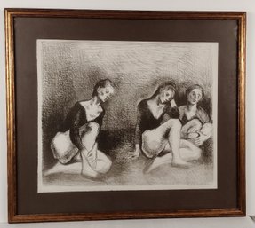 Moses Soyer _ Russian American (1899 - 1974)  Limited Edition Lithograph