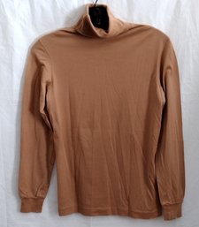 Tan Turtle Neck Sweater - Made In Italy - Long Sleeve - Measurements Are 16.5 Shoulder Width, 25' Long, 23.5 S