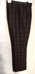 Brown And Tan Plade Wool - BOGNER - Size EUR 80 - Leg Length 40.5'