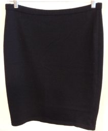 Black Knitted, Lined Skirt - No Tags - Stretch Waist Measures 16', Length 23'