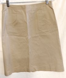 Tan Skirt With Pockets - J. Mclaughlin - Made In USA - Size 8, Length 23.5'