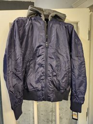 GUESS Blue Bomber Winter Jacket - Men's SMALL