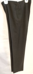 Greenish Grey Wool Slacks - LEGGIADRO - Made In USA - Size 10