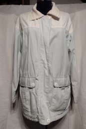 Light Blue And White Spring Jacket - GITANO - Made In Srilanka - Size M