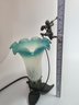 Nice Metal And Stained Glass Tulip Shape Lamp