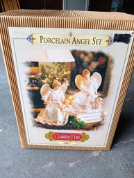 Vintage Porcelain Christmas Angel Set