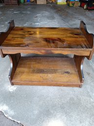 Wooden Bench Shelf