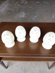 4 Ceramic Tea Light Candle Holder Eggs