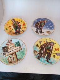 Collector Clown Plates 4 Seasons