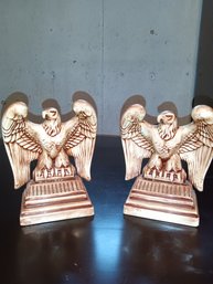 Ceramic Eagle Bookends
