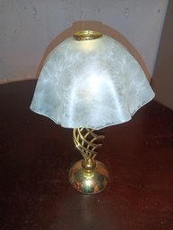 Tea Light Candle Holder With Glass Shade