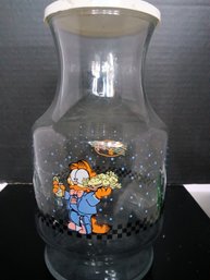 Vintage Large Garfield Glass Juice Jug