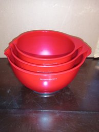 KitchenAid Red Measuring Nesting Bowl Set