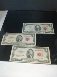 Old Currency Red $2 Bills
