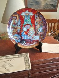 8 Collectible Plates, With A.special 8 Drawers Chest, All With Certificates