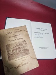 Two Books,  250th Anniverrsary Of Town Of Suffield  Program History Of Durham CT