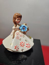 Vintage Josef Originals December Birthstone Doll Figurine-Zircon By Josef-Japan
