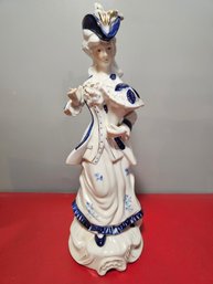 Larger Figurine, Porcelain Victorian Woman, Missing One Finger