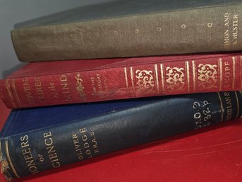 Three Vintage Or Antique Books, Pioneers Of Science Is One