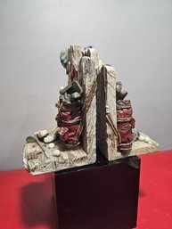 Golf Themed Bookends, Heavy Cast Resin