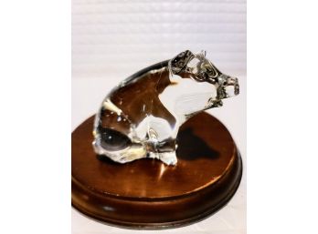 Princess House Pets  24 Lead Crystal Pig/Piglet, Paperweight