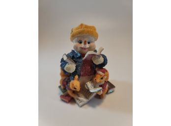 COLLECTIBLE K`s COLLECTION PASTEL SNOWMAN Holiday Christmas Figure Decor